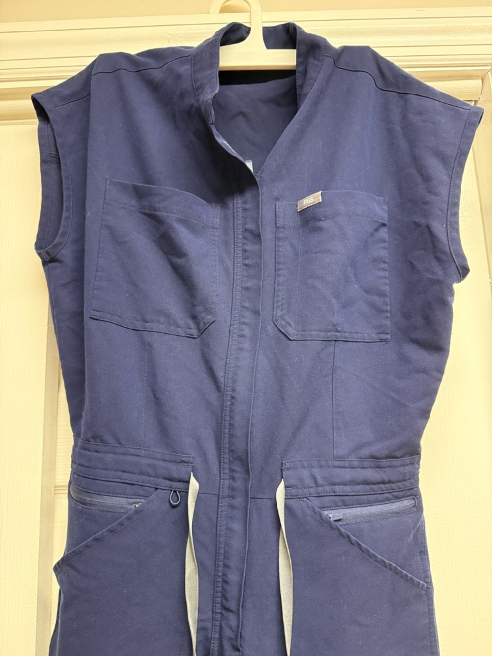 Navy Utility Scrub Jumpsuit - Women - Picture 2 of 4